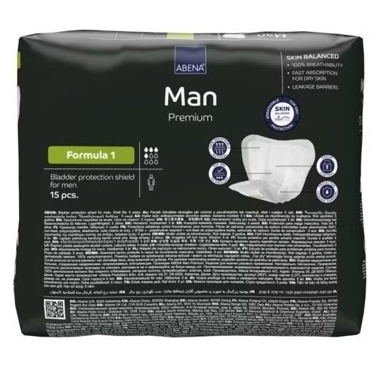 Abena Man Premium Прокладки одноразовые для взрослых (урологические) Formula 1, 15 шт