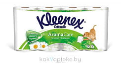 Kleenex Cottonelle Туалетная бумага (3 слоя) 8 рулонов (Aroma Care Нежная ромашка)