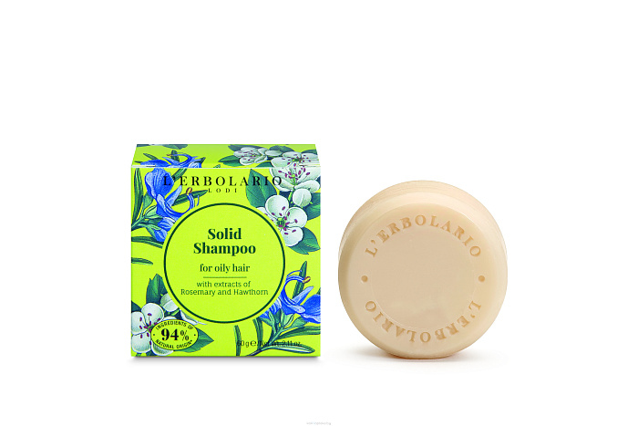 L'Erbolario Твердый шампунь для жирных волос 60 г