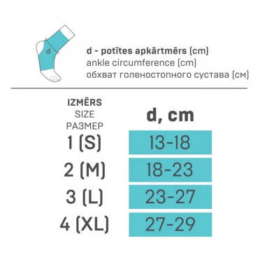 Бандаж ELAST 0002 на голеностопный сустав (Черный размер 3)
