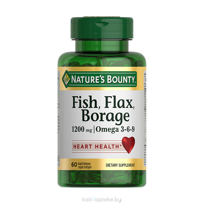 Nature's Bounty Омега 3-6-9, БАД капсулы №60