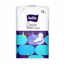 Bella Classic Nova Maxi (drainette) Прокладки женские гигиенические впитывающие 15 шт