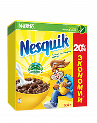 Nesquik. Готовый шоколадный завтрак, обогащ. витаминами и минеральными веществами (шокол. шар.) 500г