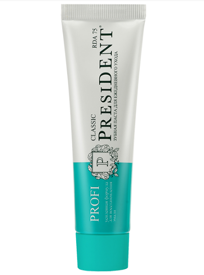 PRESIDENT PROFI Зубная паста Classic (75 RDA), 50 мл