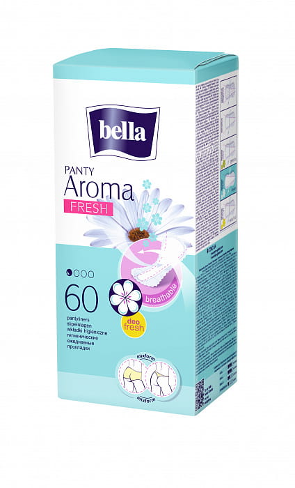Bella Panty Aroma Fresh Ультратонкие женские гигиенические ежедневные прокладки 60 шт