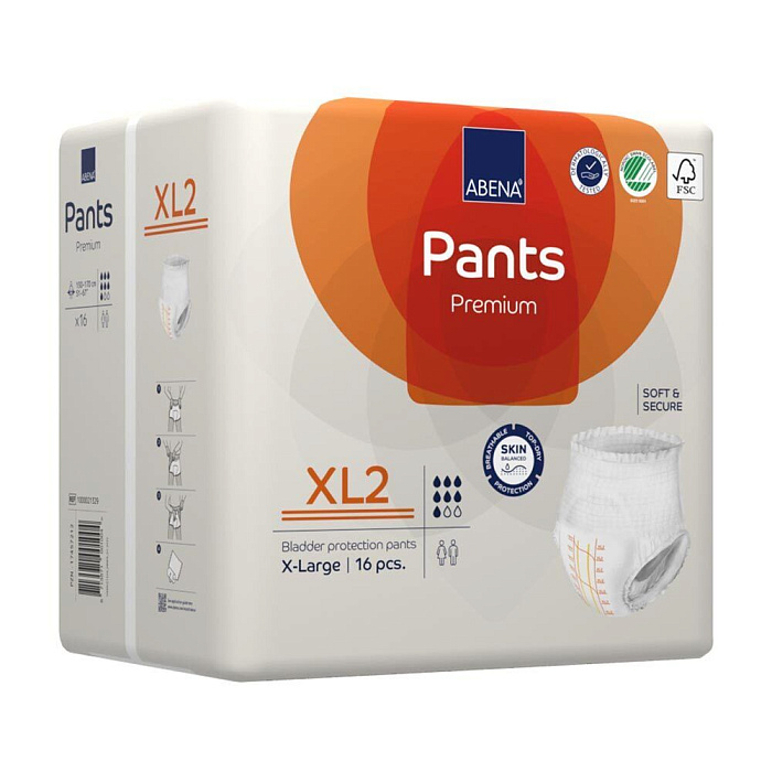 Abena Pants Premium Подгузники-трусики для взрослых XL2, 16 шт