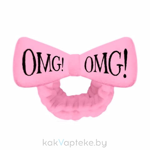Double Dare OMG! бант-повязка для фиксации волос во время косметических процедур, нежно-розовый