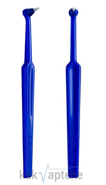 TePe Зубная щетка (Interspace*, с 4 заостренными смен насад.МЯГКОЙ степ. жестк.для труд/дост.мест)