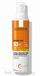 La Roche-Posay Anthelios Спрей для лица и тела солнцезащитный невидимый SPF50+/PPD34, 200 мл