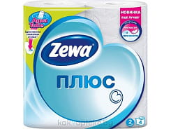 Zewa Плюс Туалетная бумага (Зева  Белая) 2сл 4 рул