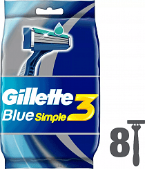 Бритвы одноразовые Gillette Blue Simple3 8шт