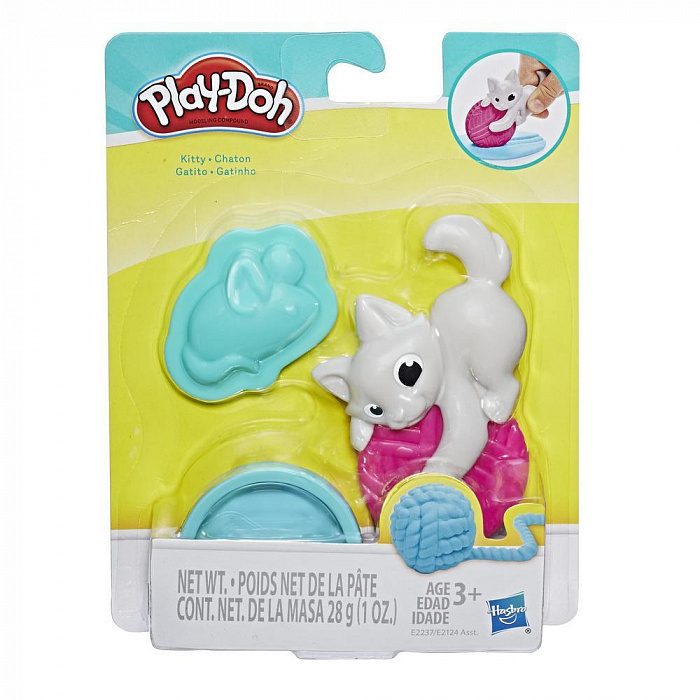 Hasbro Play-Doh Игровой набор БАЗОВЫЙ С ЖИВОТНЫМИ (КОТЕНОК) Арт.E2124