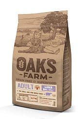 OAK'S FARM Полноценный сбалансированный беззерновой корм для взрослых собак маленьких и миниатюрных пород Lamb/ Ягненок 6,5кг