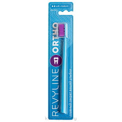 Revyline SM6000 Зубная щетка, голубая с фиолетовой щетиной (6940 ortho)
