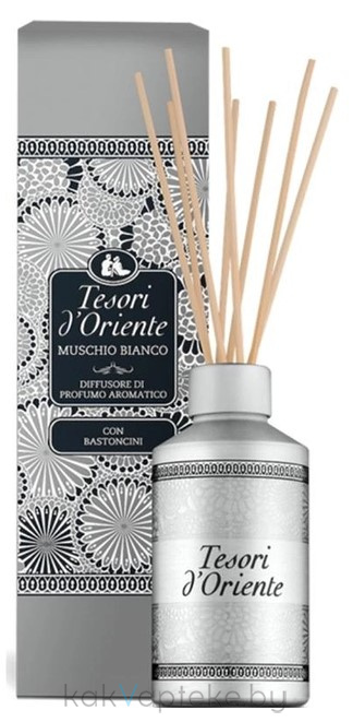 Tesori d’Oriente Ароматический диффузор с палочками «БЕЛЫЙ МУСКУС», 200 мл