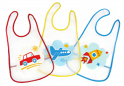 ПОМА Клеенчатый слюнявчик на липучке с объемным карманом 6+, арт. 2216, 1 шт