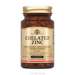 Solgar Хелат цинка, БАД таблетки №100