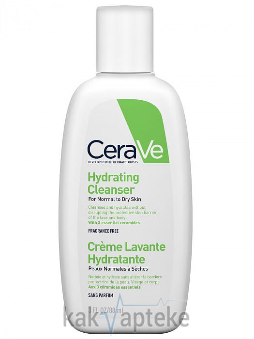 CeraVe  Крем-гель увлажняющий очищающий д/норм. и сух. кожи лица и тела 88 мл