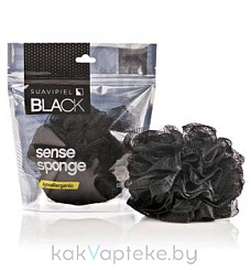 SUAVIPIEL Мочалка для мытья тела BLACK SENSE SPONGE