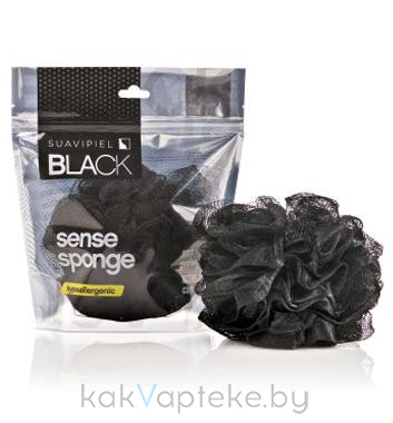 SUAVIPIEL Мочалка для мытья тела BLACK SENSE SPONGE