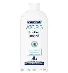 Novaclear Atopis смягчающее масло для ванны для детей и взрослых, 500 мл