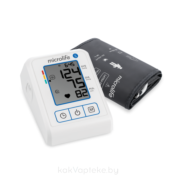 Измеритель артериального давления автоматический с принадлежностями: прибор для измерения артериального давления электронный BP B2 Standard ( адаптер,манжета размер  М-L)