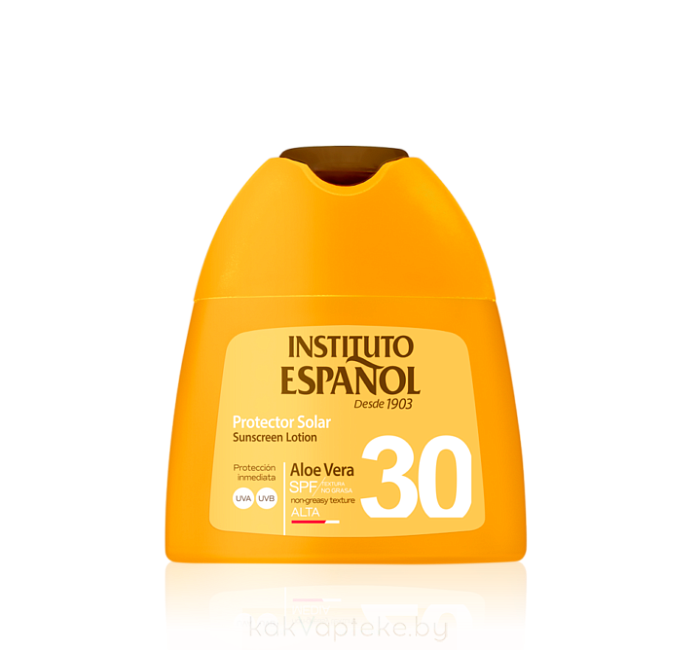 INSTITUTO ESPANOL Солнцезащитный влагостойкий легкий лосьон с Алоэ Вера SPF30 / SUNSCREEN LOTION ALOE VERA SPF30, 100мл