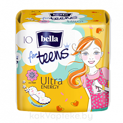 Bella for teens Ultra energy Супертон. жен.гигиен. впит.аромат. прокладки, 10 шт