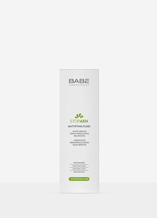 "LABORATORIOS BABE" STOP AKN Матирующий увлажняющий флюид для жирной и проблемной кожи лица / STOP AKN MATTIFYING FLUID 50 мл