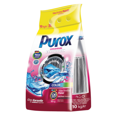 Purox COLOR Стиральный порошок для цветных тканей, 10 кг
