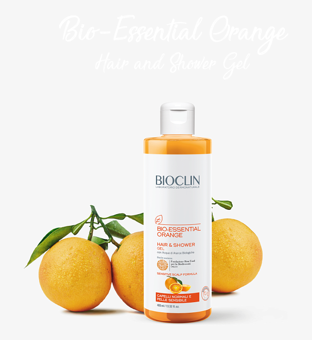 BIOCLIN BIO-ESSENTIAL ORANGE Гель для мытья волос и тела (апельсин), 400 мл