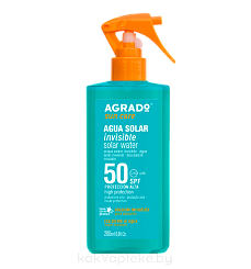 AGRADO Солнцезащитный невидимый водный спрей SPF 50 / Invisible Solar Water SPF 50, 200 мл