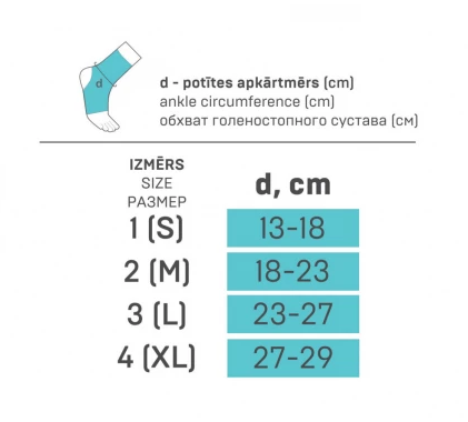 Бандаж ELAST 0310 на голеностопный сустав (Черный размер 1)