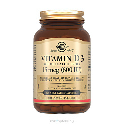 Solgar Витамин D3 600 МЕ, БАД капсулы №120 (Витамин Д3)