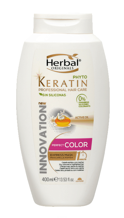 Herbal Originals Phyto Keratin Экспресс-маска для волос Защита цвета 400 мл