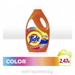 TIDE Color Средство моющее синтетическое жидкое для стирки, 2,47 л