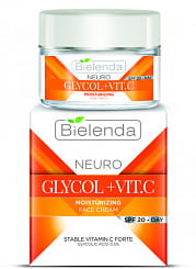 BIELENDA NEURO GLICOL + VIT. C Увлажняющий крем активатор блеска и молодости кожи SPF 20 дневной 50 мл