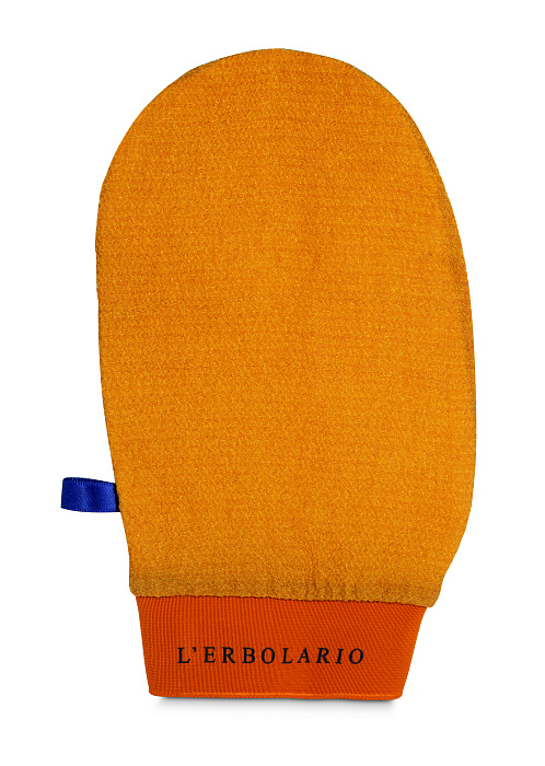 L'Erbolario НОЧЬ В ТАНЖЕРЕ Отшелушивающий ритуал для тела: Парфюмированный очищающий Крем 150 мл + отшелушивающая варежка