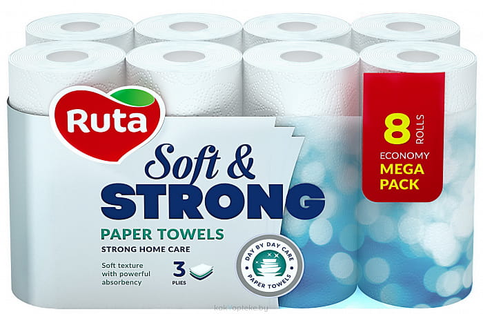 Бумажные полотенца "Ruta" (Soft Strong 8 рул.)