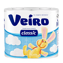 Veiro бумага туалетная Classic многослойная (2 слоя) 4 шт белая 5С24