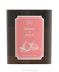 Aroma HOME Свеча ароматизированная для дома DOMOWY ZIELNIK RABARBAR POMELO, 160 гр