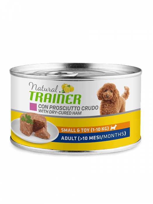 Natural Trainer Small &Toy -Sized Adalt dogs (>10 мес) полноценный сбаланс-ный конс-ый корм для взрослых собак мелких и миниатюрных пород,150 гр