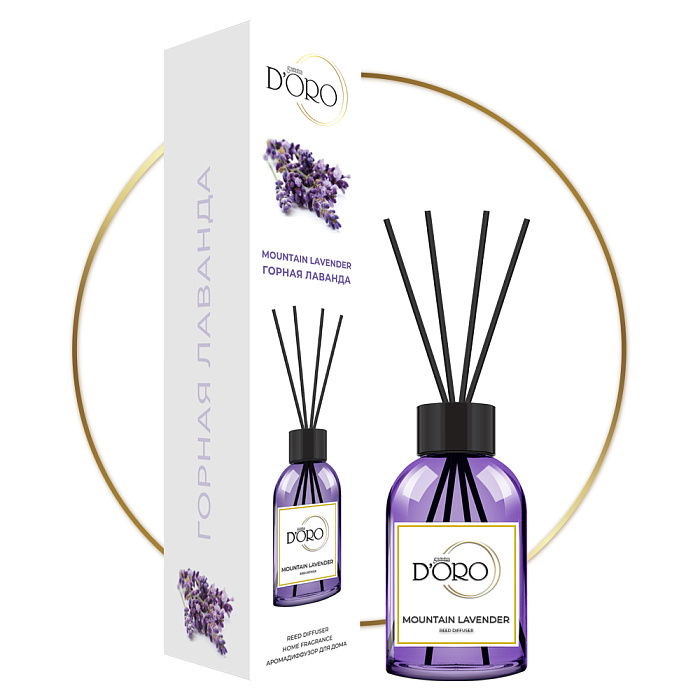 Gamma D'ORO Аромадиффузор для помещений Горная лаванда 100 мл MOUNTAIN LAVENDER