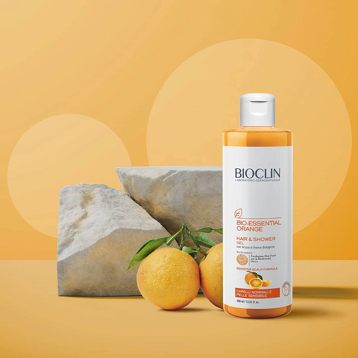 BIOCLIN BIO-ESSENTIAL ORANGE Гель для мытья волос и тела (апельсин), 400 мл