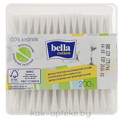 Bella cotton Ватные палочки на бумажной основе 200 шт
