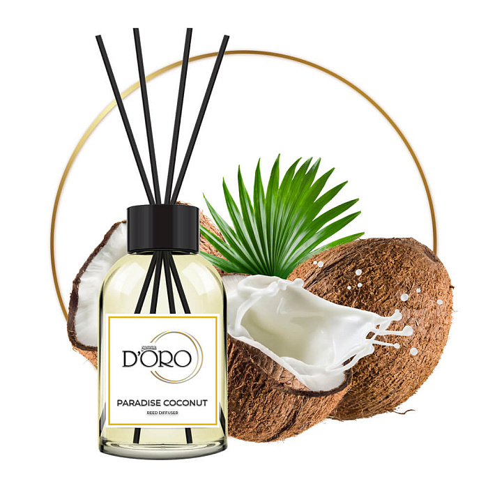 Gamma D'ORO Аромадиффузор для дома Райский кокос 55 мл PARADISE COCONUT