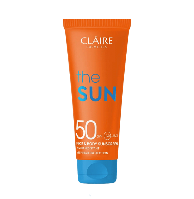 CLAIRE COSMETICS THE SUN Солнцезащитный крем для лица и тела водостойкий SPF 50, 200 мл