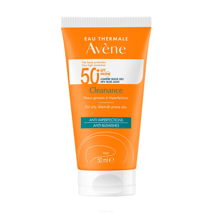 AVENE CLEANANCE Солнцезащитный флюид для жирной кожи SPF 50+ 50 мл