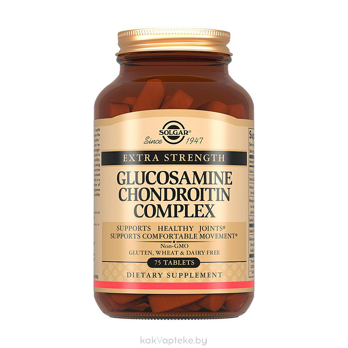 Solgar Глюкозамин-Хондроитин плюс, БАД таблетки №75
