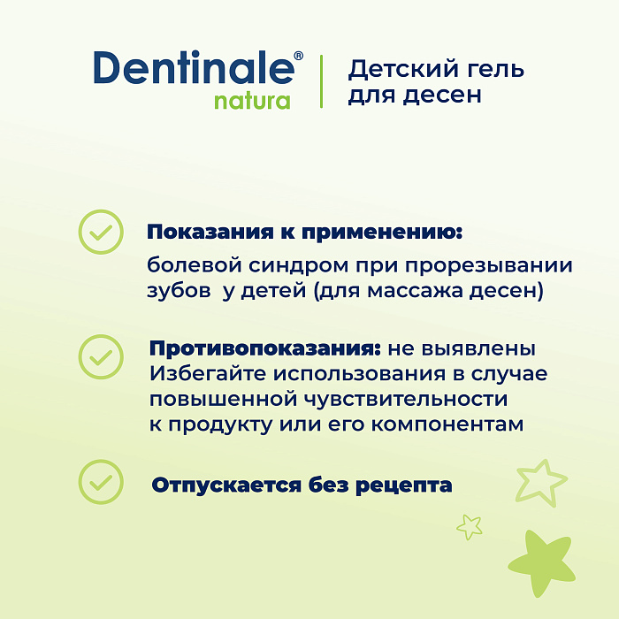 DENTINALE NATURA Детский гель для десен при прорезывании зубов, 20мл